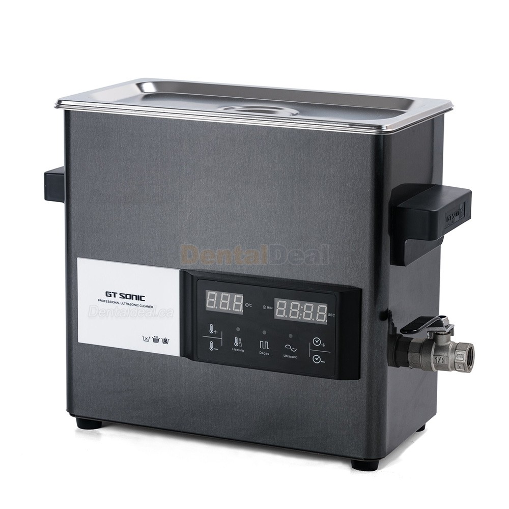 GT SONIC S-Series 2-9L 50-200W Ultrasonic Cleaner with Heater Touch Panel
